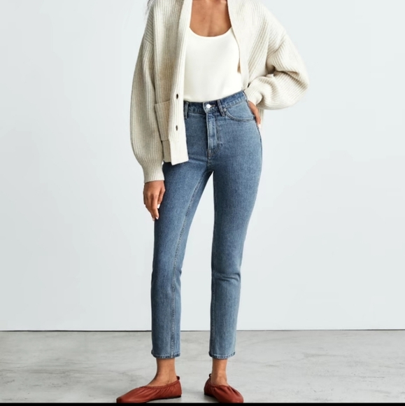 Everlane Denim - Everlane The Cheeky Jean Light Wash Jeans High Rise Size 28 Regular